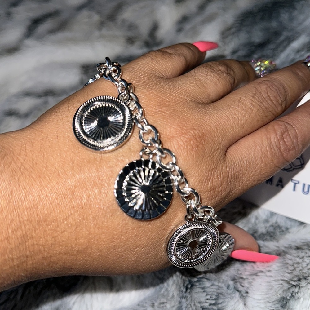 Silvertone, Trina Turk statement bracelet